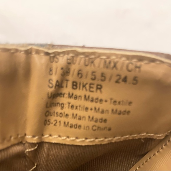 Kenneth Cole Salt Biker Womens Faux Leather Block Heel Ankle Boots Size 8 NEW - Picture 8 of 11